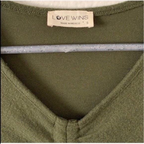 Love Wins Front Drawstring Hem Waist Top - Picture 7 of 11